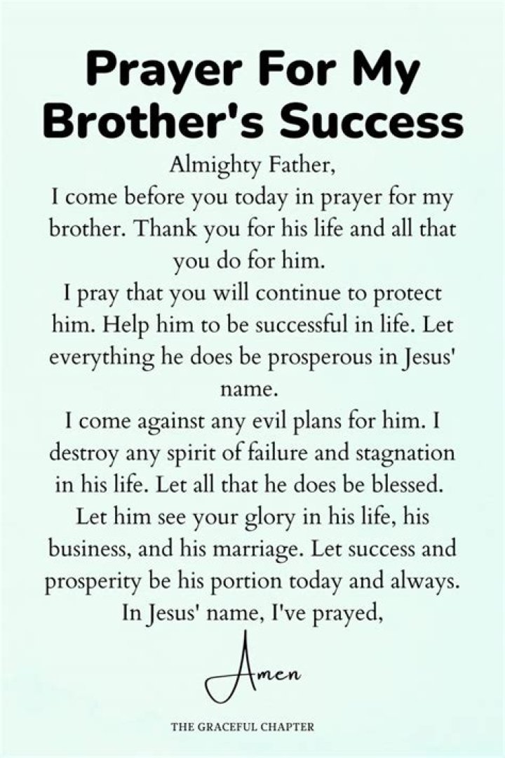 13 Prayers For My Brother The Graceful Chapter