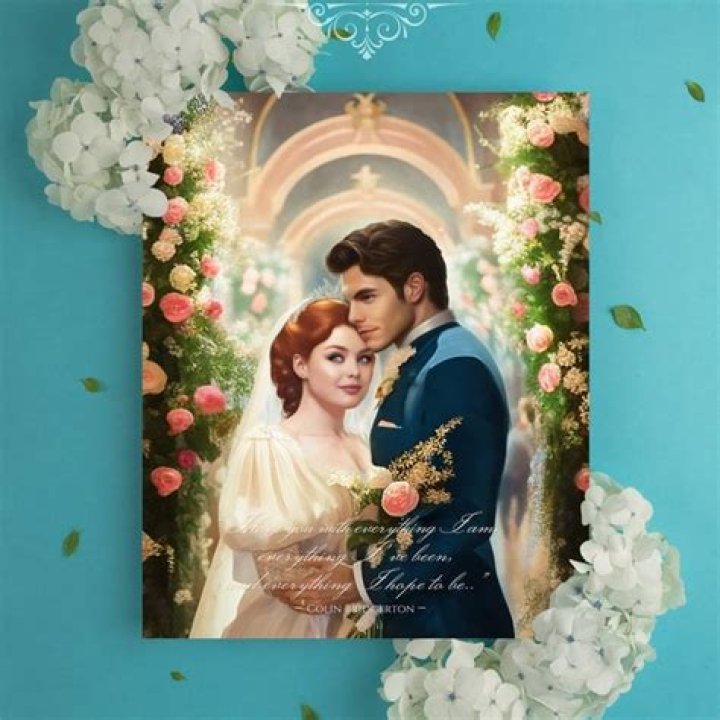 9x11 Bridgerton Art Collection Penelope & Colin Wedding Etsy