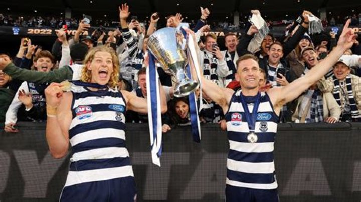 AFL Grand Final 2022 Geelong def Sydney, Joel Selwood celebrations