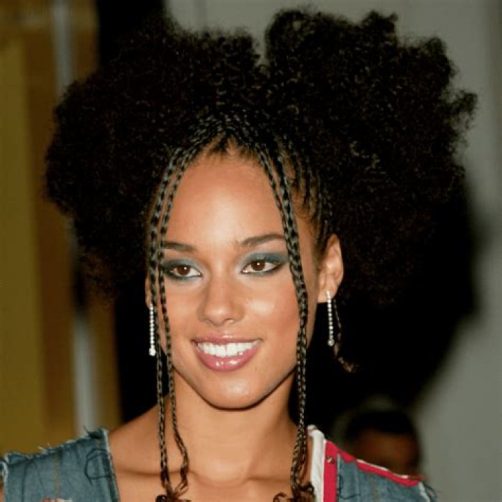 Alicia Keys, puff braid hairstyle from "You don't know my name" single