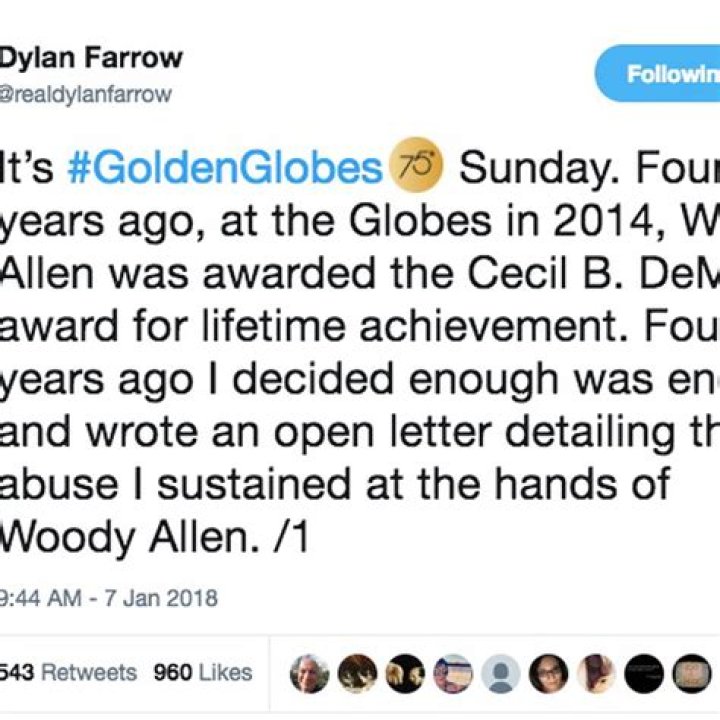 An Open Letter From Dylan Farrow On Woddy Allen