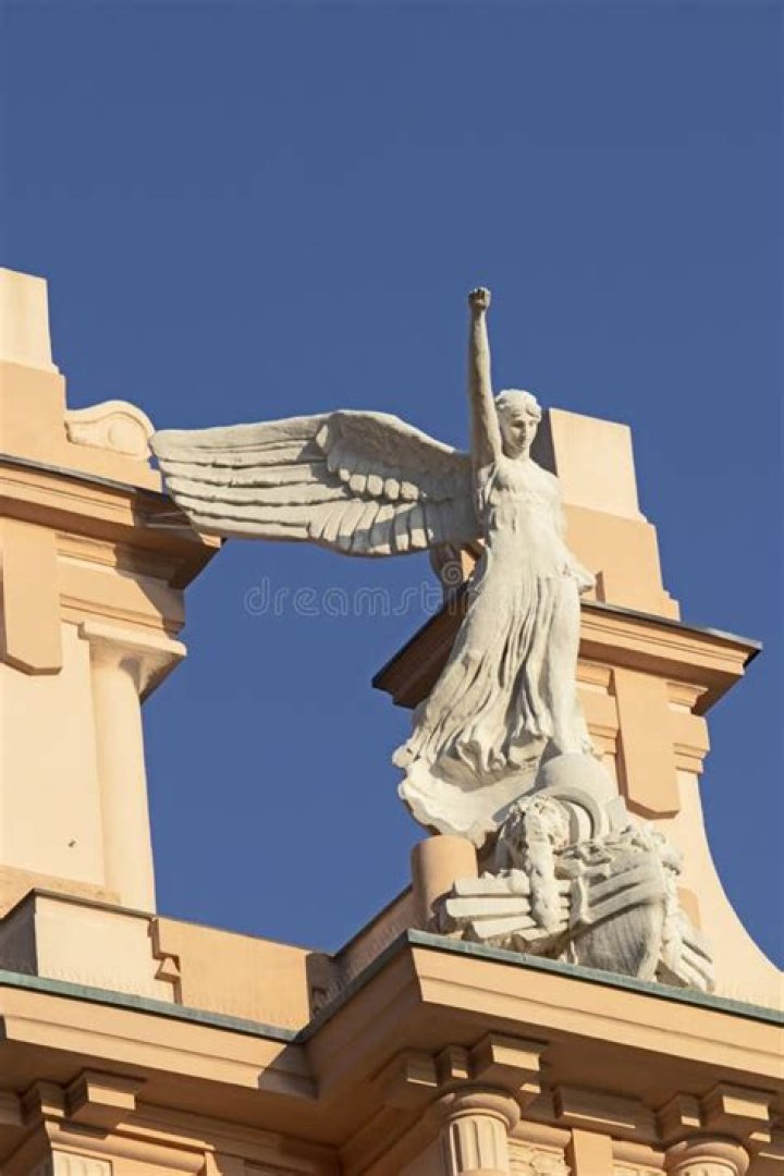 Angel Statue on the Top of Alexandr Column on Palace Square St