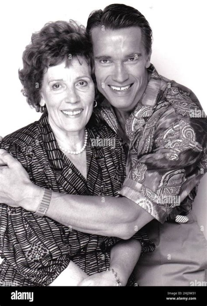 Arnold Schwarzenegger, mother Aurelia Jadrny portrait taken circa 1992