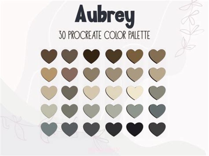 Aubrey Procreate Color Palette Grafik Von PawsitivelyAesthetic