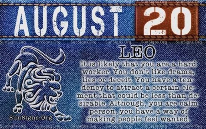 August 20 Zodiac Horoscope Birthday Personality