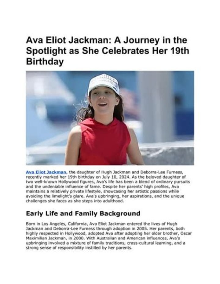 Ava Eliot Jackman: The Rising Star Of Tomorrow