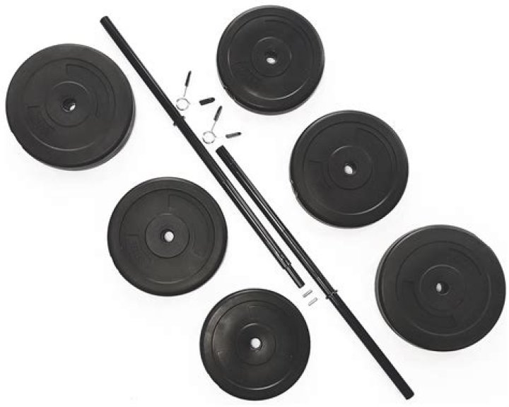 BalanceFrom Vinyl Standard Weight Set, 100 lbs, Black (VNL100)