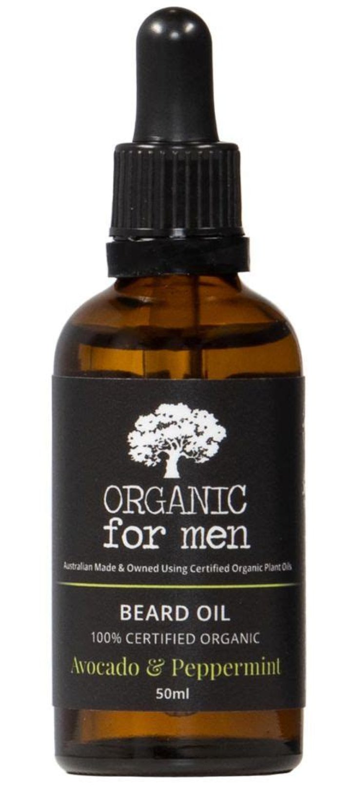 Beard Oil Avocado & Peppermint 100 Certified Organic Organic for Men