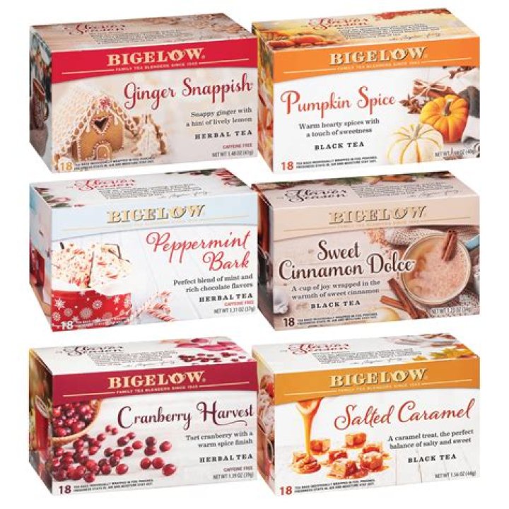 Bigelow Tea Seasonal 6 Flavor Variety Pack, 18Count Teabags, 6Count