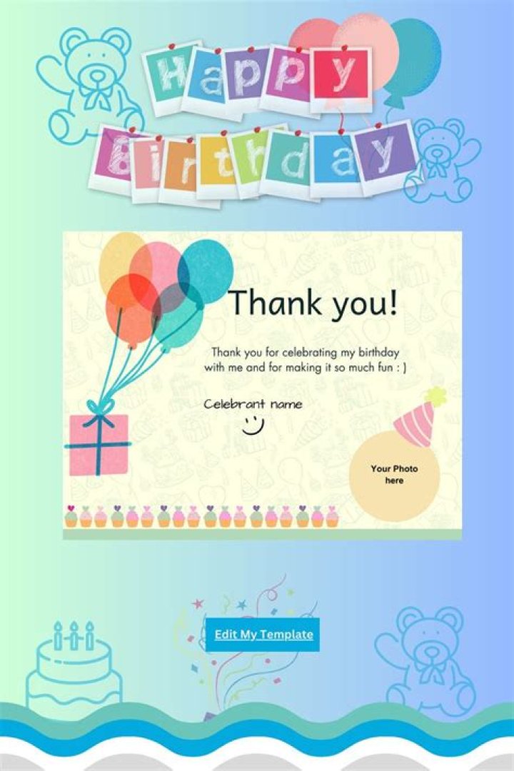 Birthday Thank You Card For Everyone Birthday wishes greetings