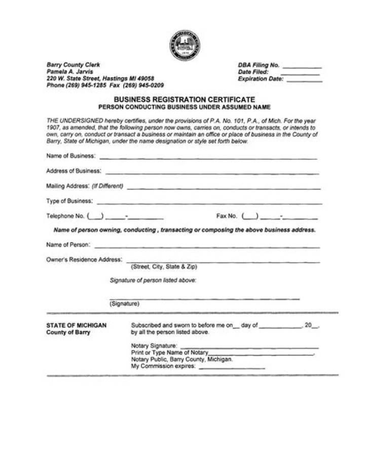Business Registration Certificate