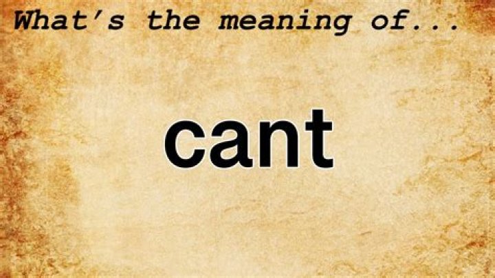 Cant Meaning Definition of Cant YouTube