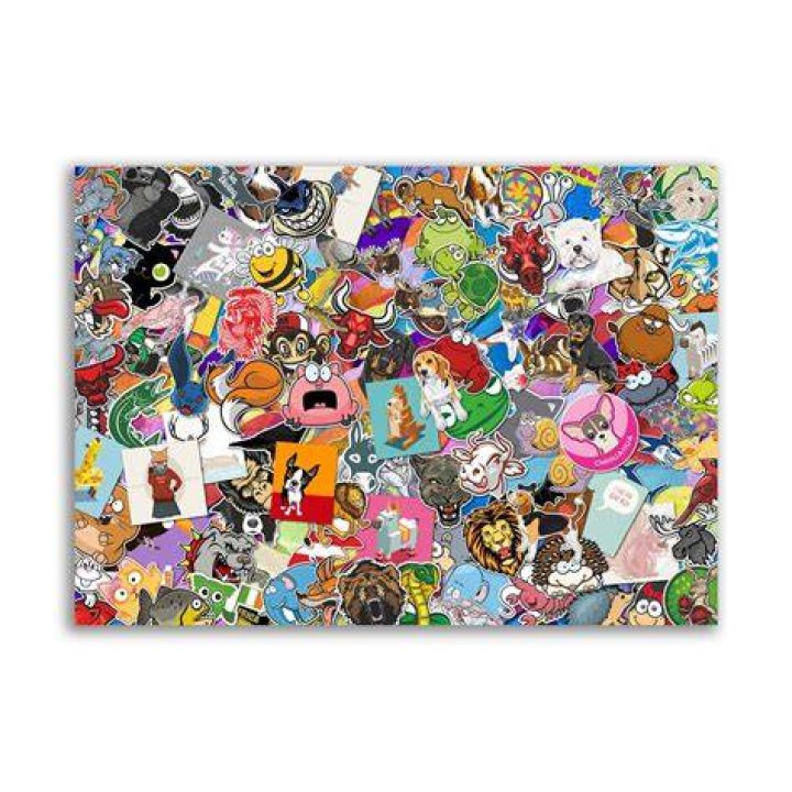 Cartoon Collage Picture You can put your favorite pictures into