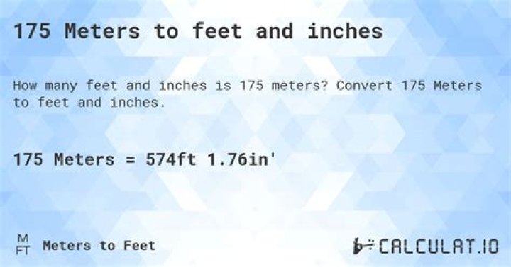 Convert 1.75 meters to feet Heatfeed