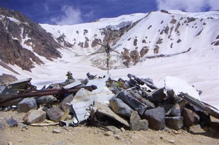 Crash site of Uruguayan Air Force Flight 571 aircraft crash site