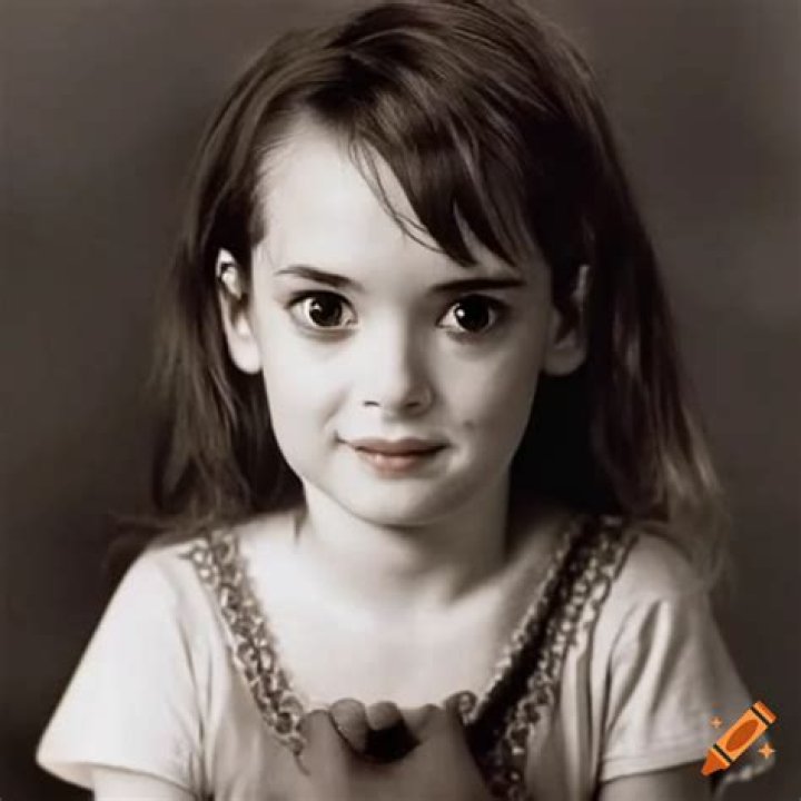 Cute childhood photo of winona ryder on Craiyon