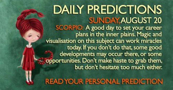Daily Predictions for Sunday, 20 August 2017 Magical Recipes Online