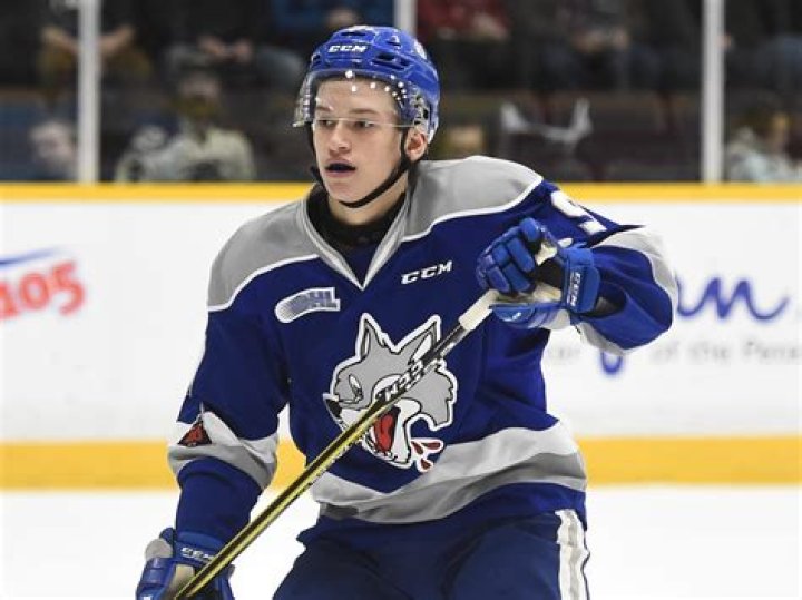 Dawson Baker of the Sudbury Wolves. Photo by Terry Wilson / OHL Images