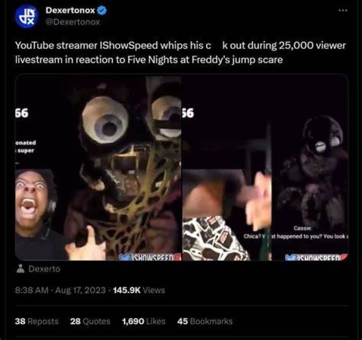 Did IShowSpeed flash his genitals on a recent YouTube stream? Streaming