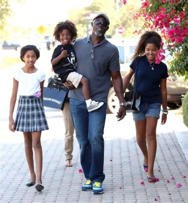 Djimon Hounsou Spotted On Daddy Duty In LA! (PHOTOS) Black