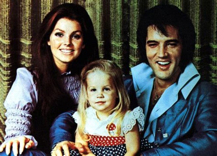 Elvis and Lisa Marie Presley at Graceland