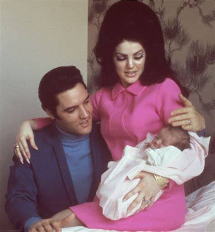 Elvis and Priscilla Presley with their daughter Lisa Marie