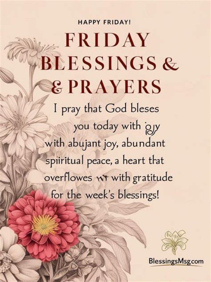 Embracing The Spirit Of Prayer Friday Blessings