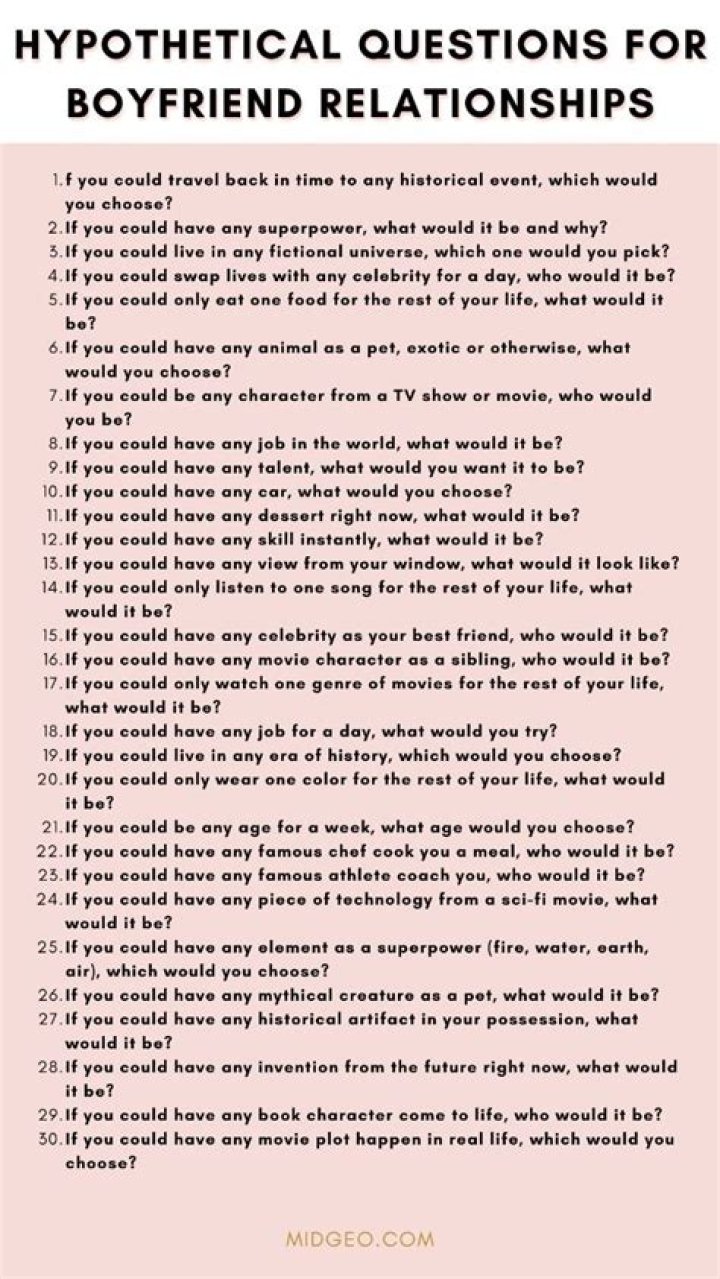 Exploring The Depths Of Love: Hypothetical Questions For Your Boyfriend