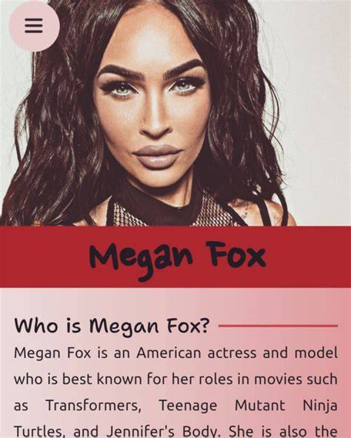 Exploring The Ethnicity Of Megan Fox
