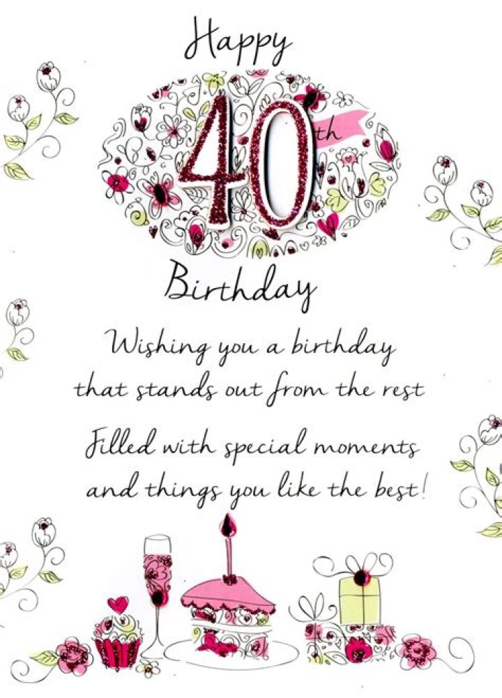 Female 40th Birthday Greeting Card Cards Love Kates