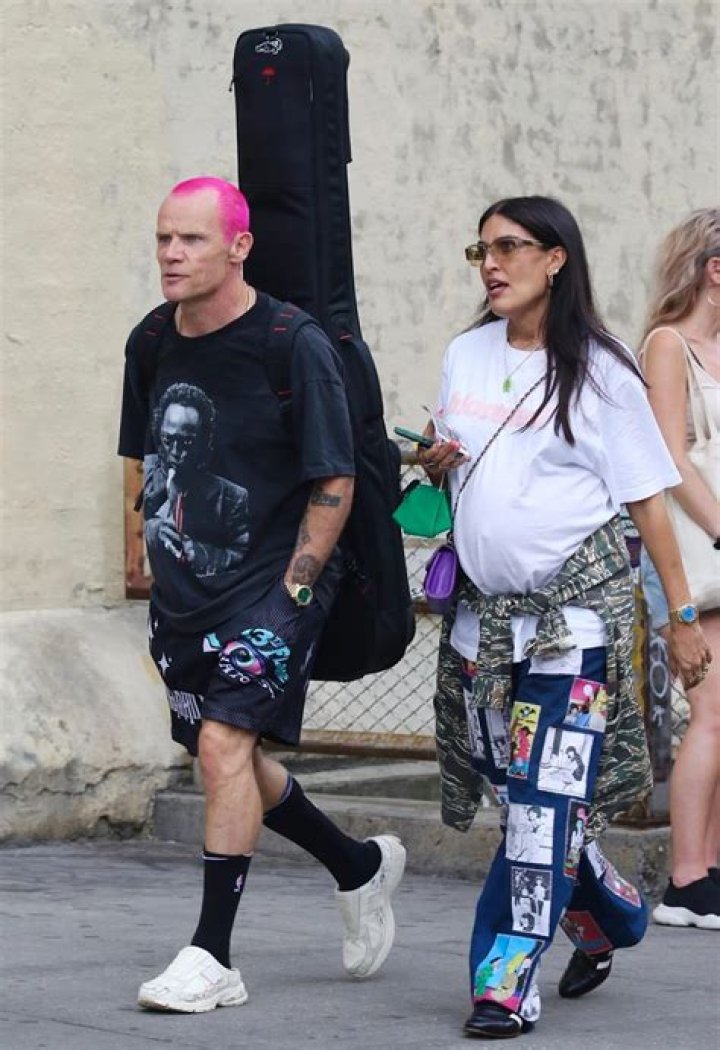 Flea Steps Out with Pregnant Wife Melody Ehsani in NYC