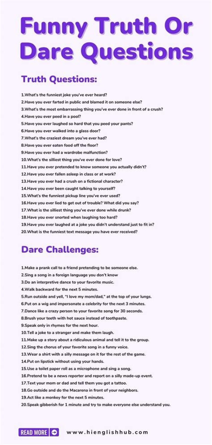Funny Questions Truth Or Dare QUESTYAMA