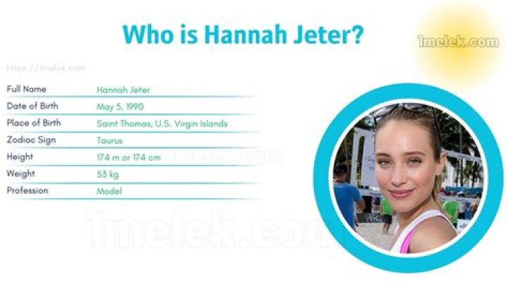 Hannah Jeter Biography, Height & Life Story Super Stars Bio