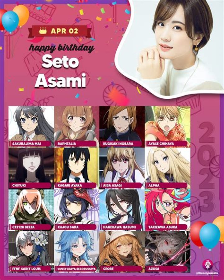 HAPPY BIRTHDAY ASAMI SETO!!! OUR BELOVED VOICE OF RAPHTALIA Chess