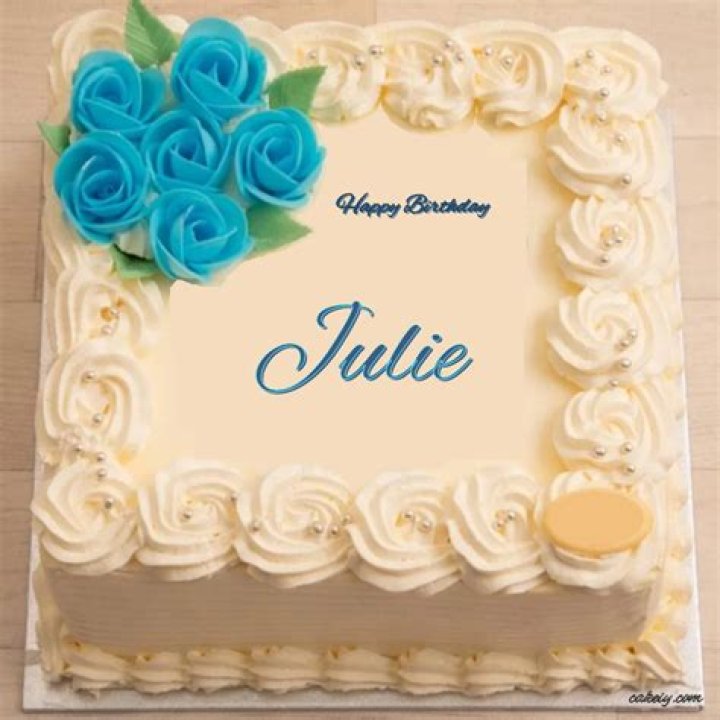Happy Birthday Julie! Cake name, Cake, Cake images