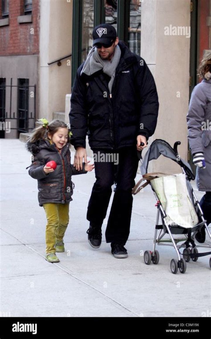 Hugh Jackman picking up his daughter, Ava Eliot Jackman, from school in