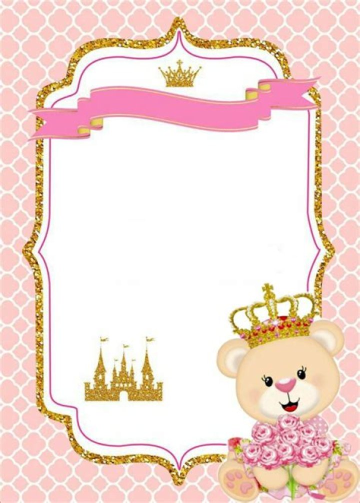 Invitacion osita princesa Invitaciones digitales, Invitaciones