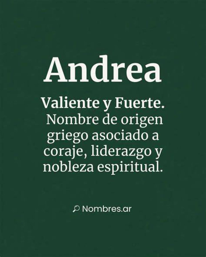&iquest;Qu&eacute; significa Andrea?