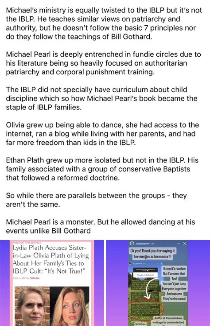 Is IBLP Behind The Plath Family's Controversies?