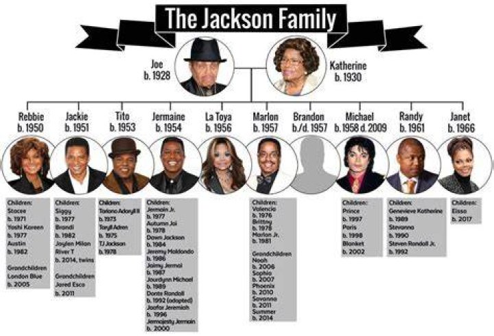 Jackson family exhusbands, a son, parents, siblings Familytron