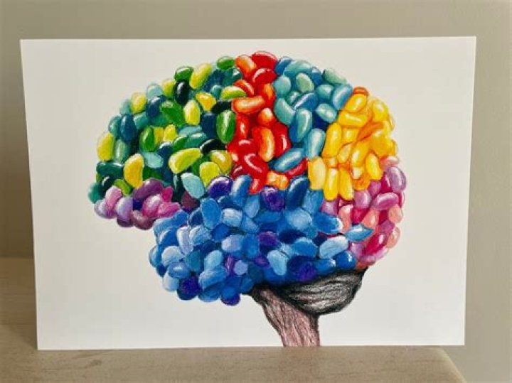Jelly Bean Brain Print Brain Anatomy, Psychology, Therapy Office Decor