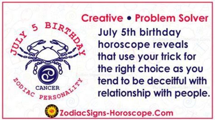 July 5 Zodiac (Cancer) Horoscope Birthday Personality and Lucky Things