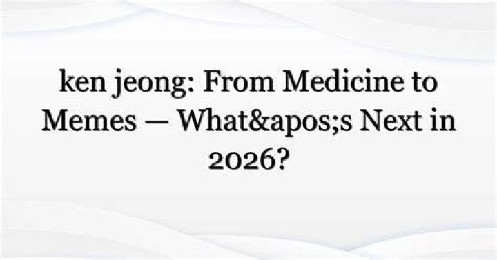 Ken Jeong, From Medicine to Laughter WSJ