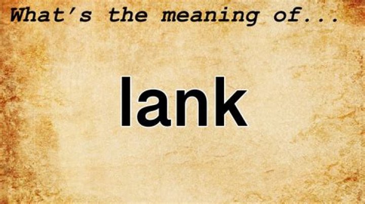 Lank Meaning Definition of Lank YouTube