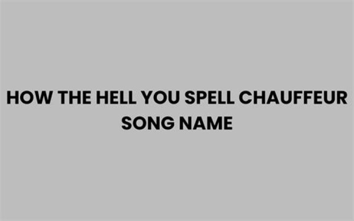 &ldquo;How the Hell You Spell &lsquo;Chauffeur&rsquo;?&rdquo; 13 & B.E. sh+tpost YouTube