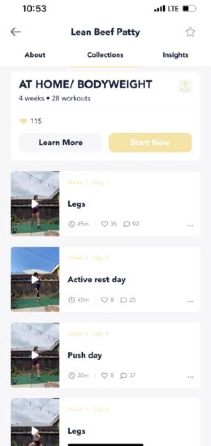 Lean Beef Patty Fitness App