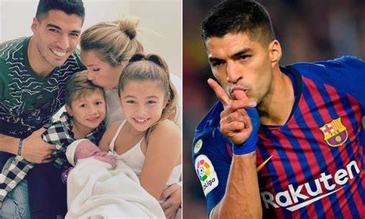 Luis Suarez shows off newborn son after starring in Champions League