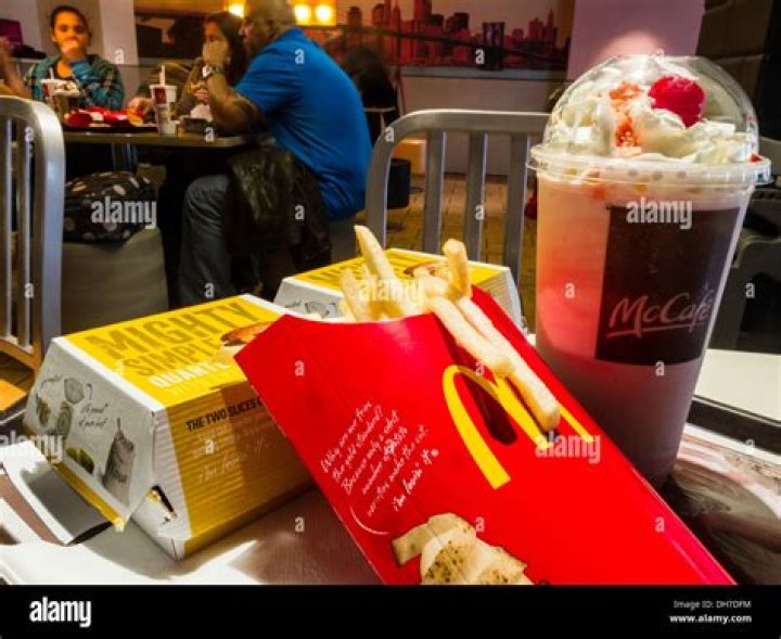 McDonald's strawberry banana smoothie, to die for! 