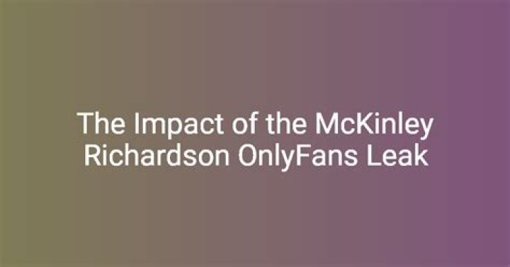 Mckinley Richardson Leak Video Scandal & Controversy