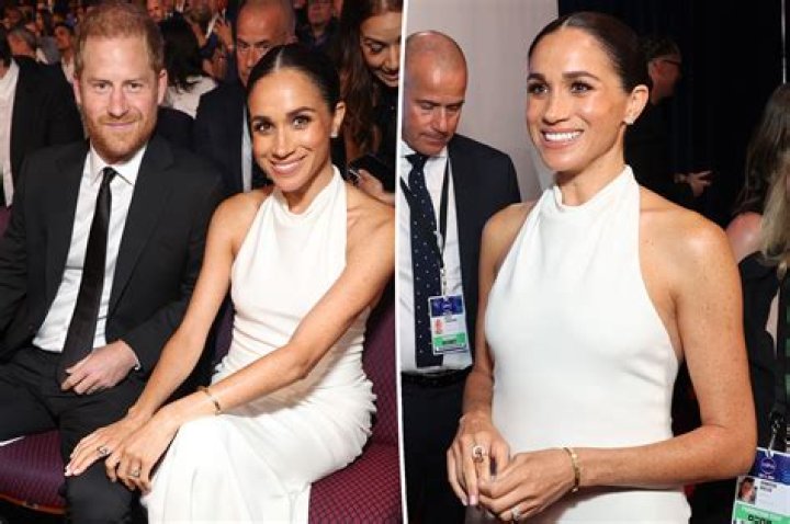 Meghan Markle Wore a White DoubleBreasted Blazer With Nothing Underneath